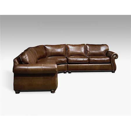 Sectional with Rolled Arms